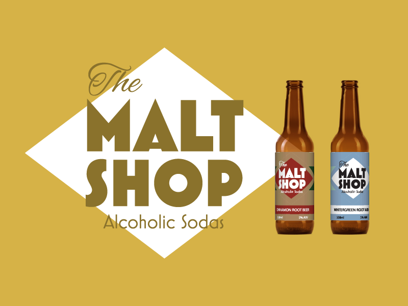The Malt Shop logo design