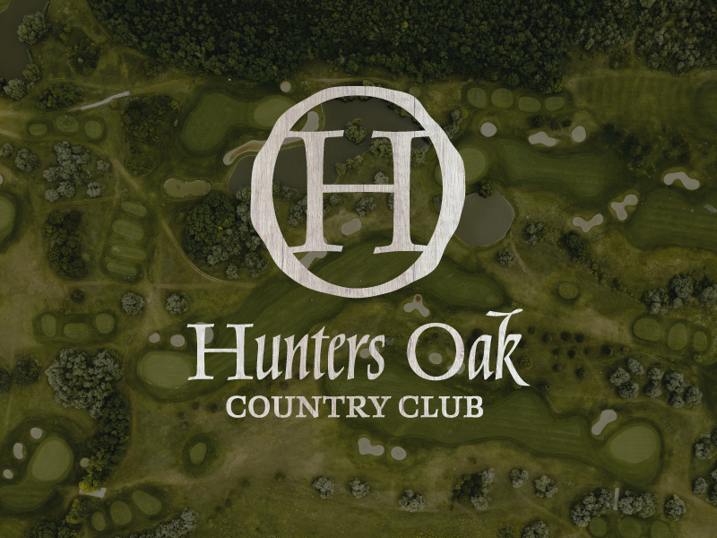 Hunters Oak Country Club logo design